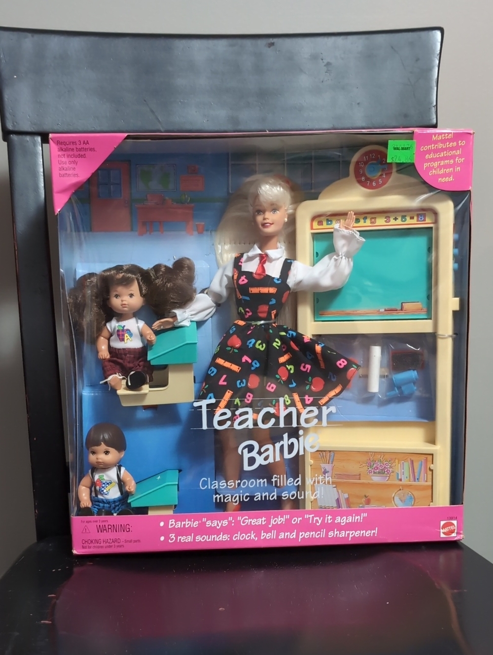 Mattel Teacher Barbie Doll - Black Dress with Colorful Alphabet Print